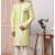 Green embroidered art silk sherwani