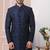 Blue embroidered art silk sherwani
