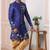 Blue embroidered art silk sherwani