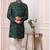 Green embroidered art silk sherwani