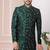 Green embroidered art silk sherwani