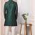 Green embroidered art silk sherwani