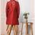 Maroon embroidered art silk sherwani