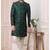 Green embroidered art silk sherwani