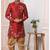 Maroon embroidered art silk sherwani