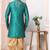 Green embroidered art silk sherwani