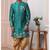 Green embroidered art silk sherwani
