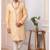 Beige embroidered art silk sherwani