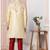 Fawn embroidered art silk sherwani