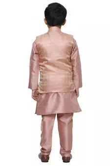 Pink Stripes SIlk Jacquard Kurta Pajama Set // Traditional Wear