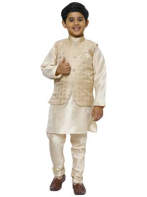 Grey Stripes SIlk Jacquard Kurta Pajama Set // Traditional Wear 1