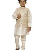 Grey Stripes SIlk Jacquard Kurta Pajama Set // Traditional Wear