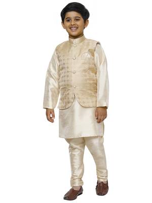 Grey Stripes SIlk Jacquard Kurta Pajama Set // Traditional Wear 2