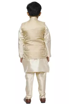 Grey Stripes SIlk Jacquard Kurta Pajama Set // Traditional Wear