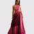 Pink To Wine Oneshoulder Top With Lehenga And Matching Belt