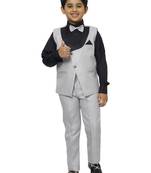 Black 3 Piece Baba Suit Set Cotton For boys // Western Wear