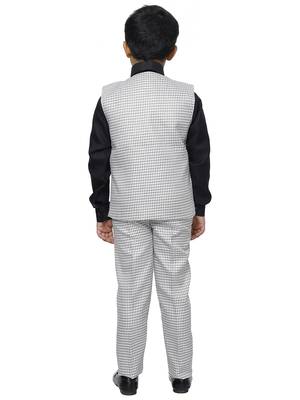 Black 3 Piece Baba Suit Set Cotton For boys // Western Wear 4