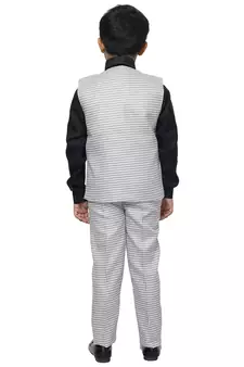 Black 3 Piece Baba Suit Set Cotton For boys // Western Wear