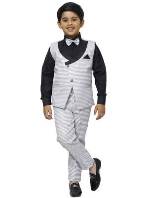Brown 3 Piece Baba Suit Set Cotton For boys // Western Wear 1