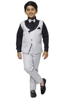 Brown 3 Piece Baba Suit Set Cotton For boys // Western Wear