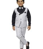 Brown 3 Piece Baba Suit Set Cotton For boys // Western Wear