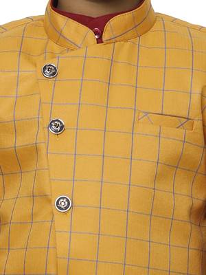 Yellow 3 Piece Baba Suit Set Cotton For boys // Western Wear 5