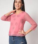 MATINE Women Onion Pink Embellished Dress