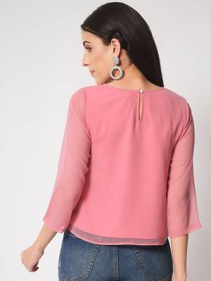 MATINE Women Onion Pink Embellished Dress 2