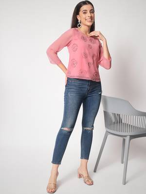 MATINE Women Onion Pink Embellished Dress 5