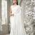 White embroidered georgette saree with blouse