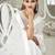 White embroidered georgette saree with blouse