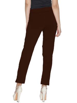 Lyra Cotton Stretch pencil Pant  Hot Chocolate for Women 2