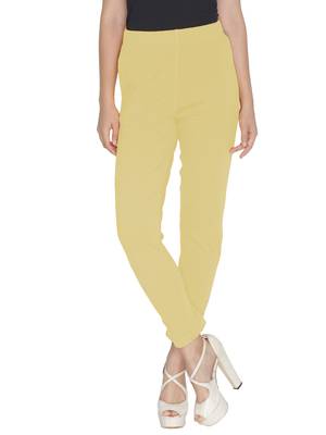 Lyra Cotton Stretch pencil Pant  Cream for Women 1