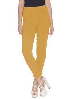 Lyra Cotton Stretch pencil Pant  Beige for Women