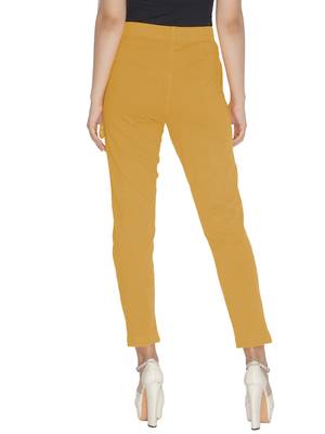Lyra Cotton Stretch pencil Pant  Beige for Women 2