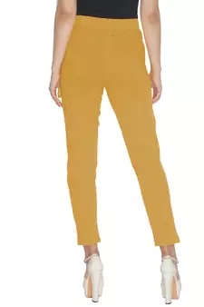 Lyra Cotton Stretch pencil Pant  Beige for Women