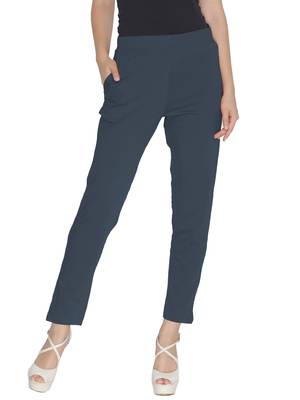 Lyra Cotton Stretch pencil Pant  Smoke Grey for Women 1