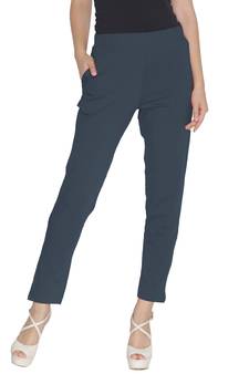 Lyra Cotton Stretch pencil Pant  Smoke Grey for Women