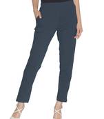 Lyra Cotton Stretch pencil Pant  Smoke Grey for Women