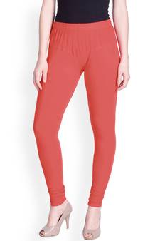  Lyra Tender Peach Free Size Churidar Leggings