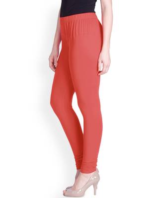  Lyra Tender Peach Free Size Churidar Leggings 2