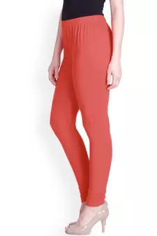  Lyra Tender Peach Free Size Churidar Leggings