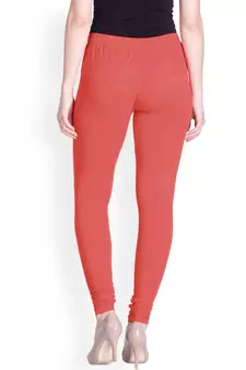  Lyra Tender Peach Free Size Churidar Leggings