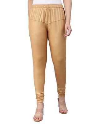  Lyra Light Gold Free Size Churidar Leggings 1