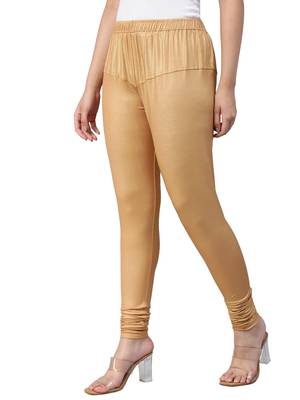  Lyra Light Gold Free Size Churidar Leggings 2