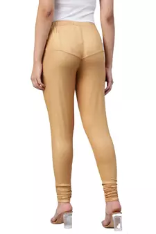  Lyra Light Gold Free Size Churidar Leggings