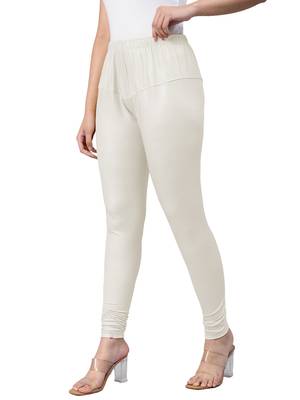 Lux Lyra Silver Free Size Churidar Leggings 3