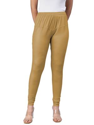  Lyra Medium Gold Free Size Churidar Leggings 1