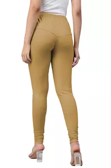  Lyra Medium Gold Free Size Churidar Leggings