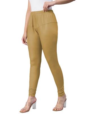  Lyra Medium Gold Free Size Churidar Leggings 3